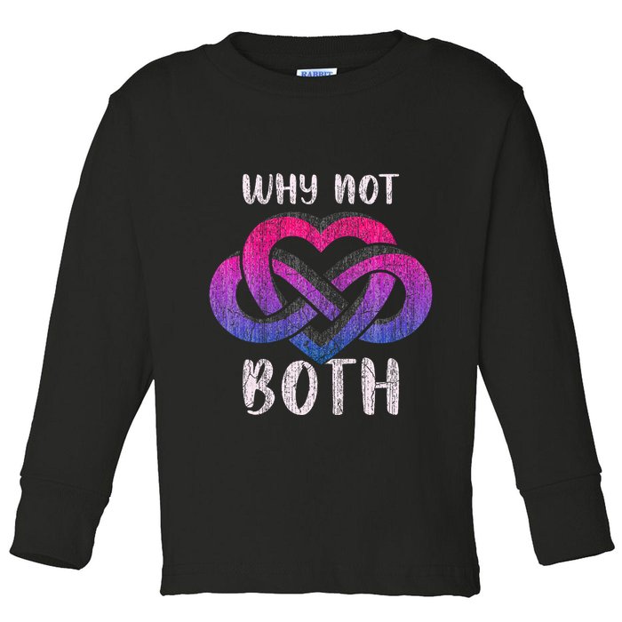 Bisexual Polyamory Symbol Why Not Both Bi Pride Toddler Long Sleeve Shirt