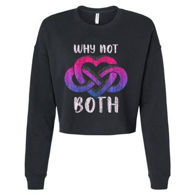 Bisexual Polyamory Symbol Why Not Both Bi Pride Cropped Pullover Crew
