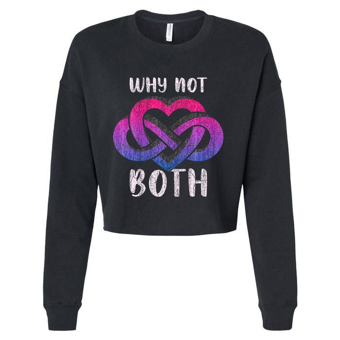 Bisexual Polyamory Symbol Why Not Both Bi Pride Cropped Pullover Crew