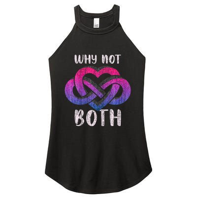 Bisexual Polyamory Symbol Why Not Both Bi Pride Women's Perfect Tri Rocker Tank