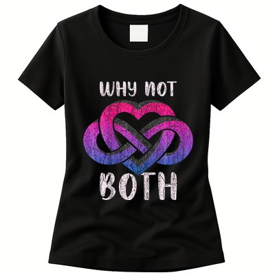 Bisexual Polyamory Symbol Why Not Both Bi Pride Womens T-Shirt