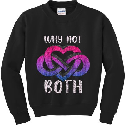 Bisexual Polyamory Symbol Why Not Both Bi Pride Kids Sweatshirt