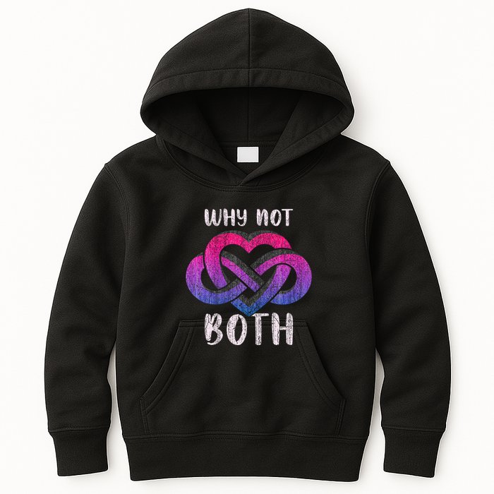 Bisexual Polyamory Symbol Why Not Both Bi Pride Kids Hoodie