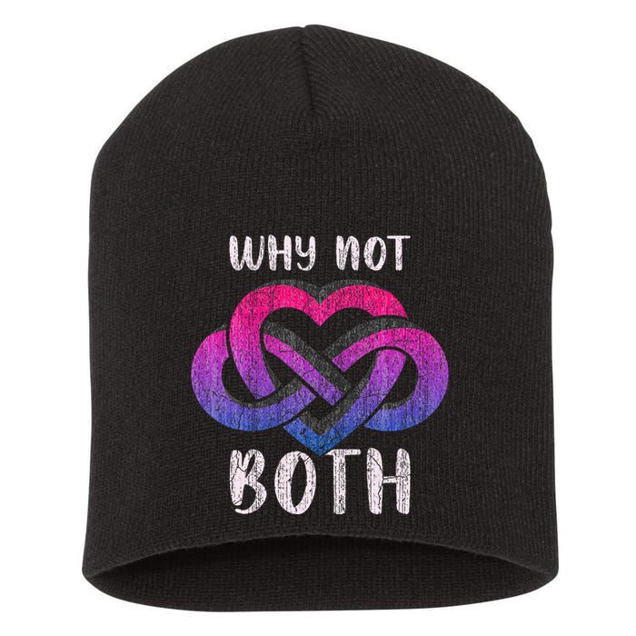 Bisexual Polyamory Symbol Why Not Both Bi Pride Short Acrylic Beanie