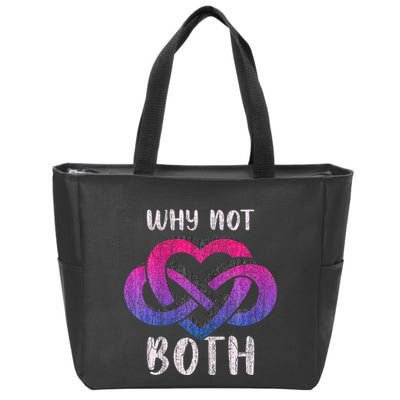 Bisexual Polyamory Symbol Why Not Both Bi Pride Zip Tote Bag