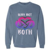 Bisexual Polyamory Symbol Why Not Both Bi Pride Garment-Dyed Sweatshirt