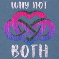 Bisexual Polyamory Symbol Why Not Both Bi Pride Garment-Dyed Sweatshirt