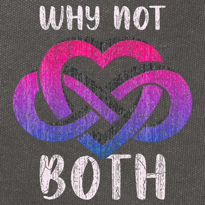 Bisexual Polyamory Symbol Why Not Both Bi Pride Cotton Canvas Backpack