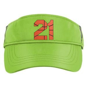 Basketball Player Supporter Number 21 Personalized Sports Cute Gift Adult Drive Performance Visor