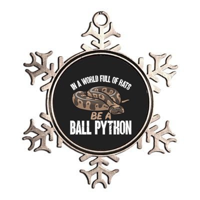 Ball Python Snake Be A Ball Python Cute Gift Metallic Star Ornament