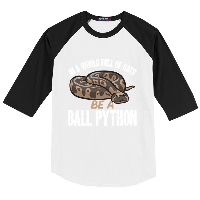 Ball Python Snake Be A Ball Python Cute Gift Baseball Sleeve Shirt