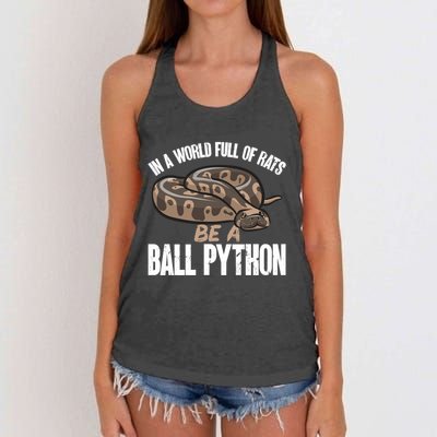 Ball Python Snake Be A Ball Python Cute Gift Women's Knotted Racerback Tank