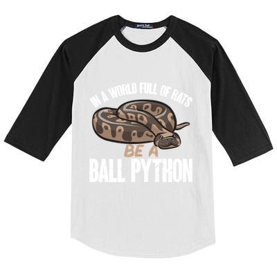 Ball Python Snake Be A Ball Python Cute Gift Kids Colorblock Raglan Jersey