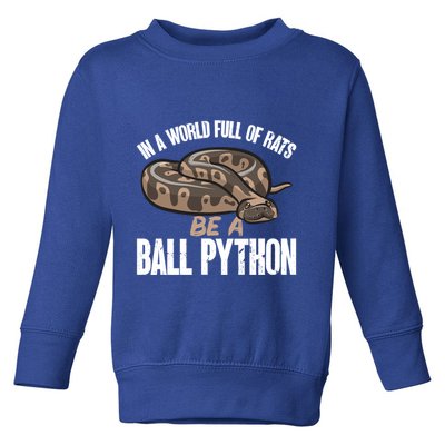 Ball Python Snake Be A Ball Python Cute Gift Toddler Sweatshirt