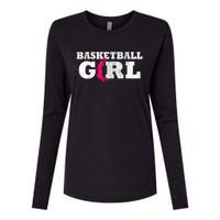 Basketball Player Silhouette Sport Gift Womens Cotton Relaxed Long Sleeve T-Shirt