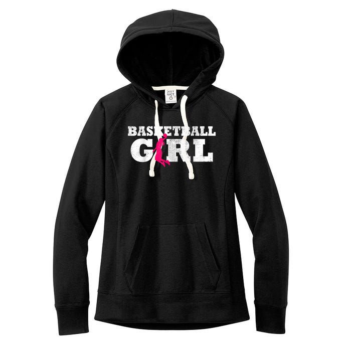 Basketball Player Silhouette Sport Gift Women's Fleece Hoodie