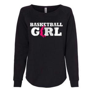 Basketball Player Silhouette Sport Gift Womens California Wash Sweatshirt