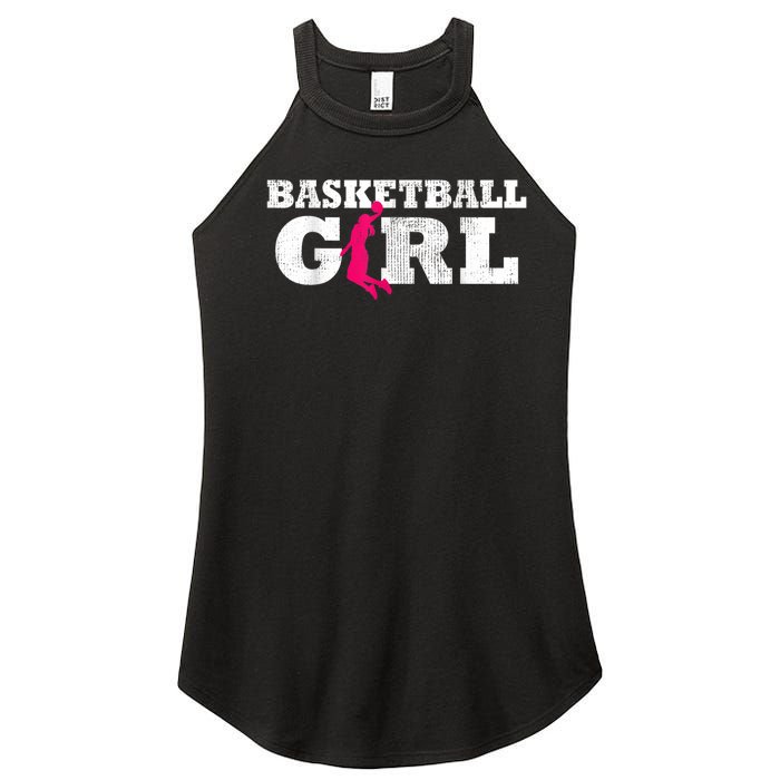 Basketball Player Silhouette Sport Gift Women's Perfect Tri Rocker Tank