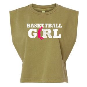 Basketball Player Silhouette Sport Gift Garment-Dyed Women's Muscle Tee