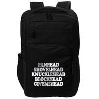 Blonded Panhead Shovelhead Knucklehead Blockhead Givemehead Impact Tech Backpack