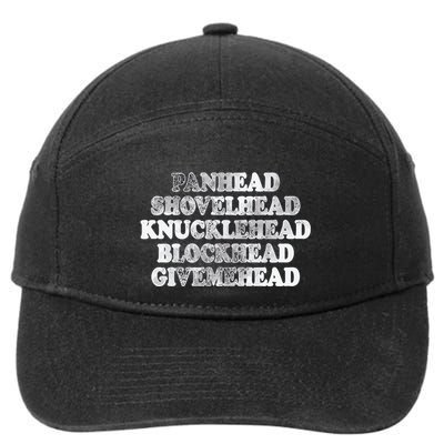 Blonded Panhead Shovelhead Knucklehead Blockhead Givemehead 7-Panel Snapback Hat