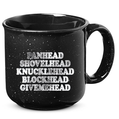 Blonded Panhead Shovelhead Knucklehead Blockhead Givemehead 15oz Campfire Ceramic Mug