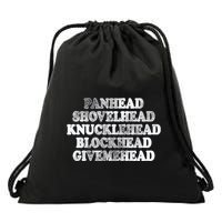 Blonded Panhead Shovelhead Knucklehead Blockhead Givemehead Drawstring Bag