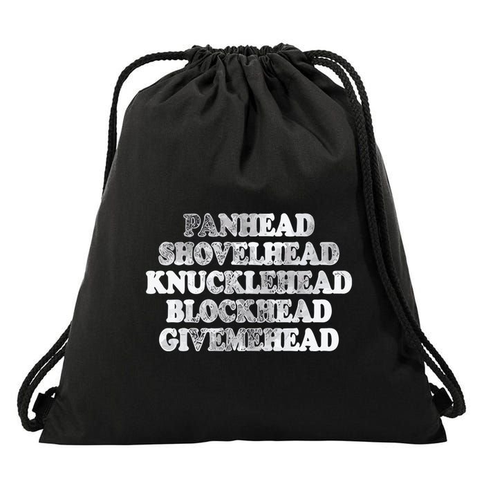Blonded Panhead Shovelhead Knucklehead Blockhead Givemehead Drawstring Bag