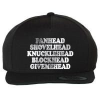 Blonded Panhead Shovelhead Knucklehead Blockhead Givemehead Wool Snapback Cap