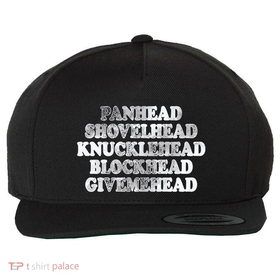 Blonded Panhead Shovelhead Knucklehead Blockhead Givemehead Wool Snapback Cap