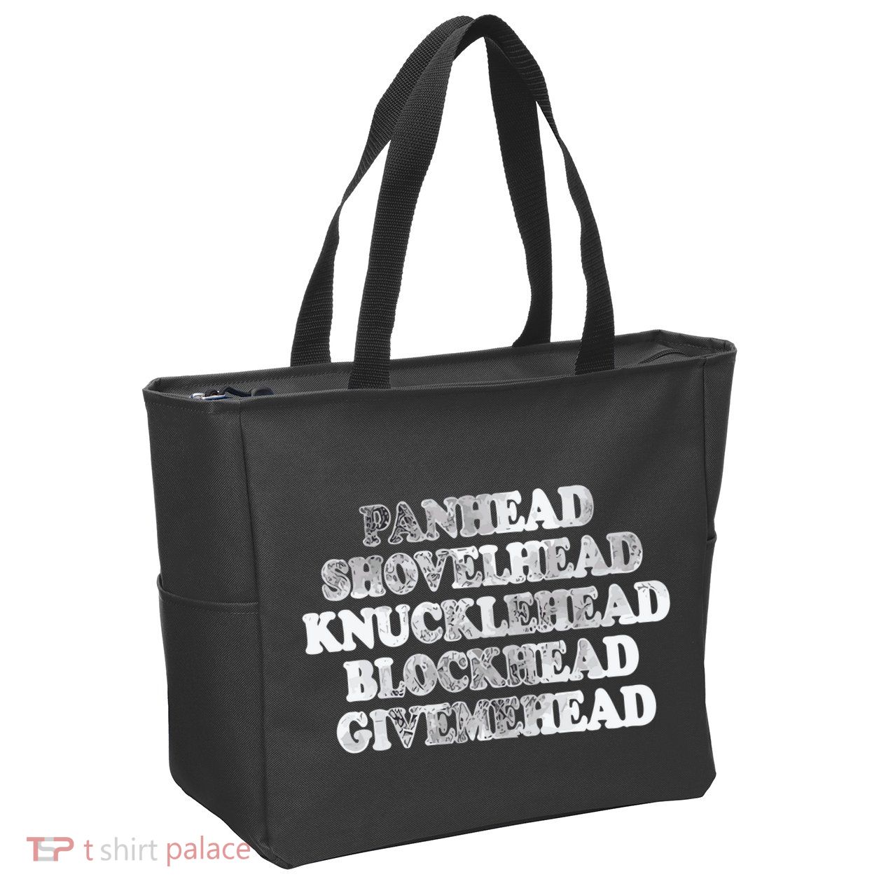 Blonded Panhead Shovelhead Knucklehead Blockhead Givemehead Zip Tote Bag