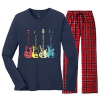 Bass Player Shirts Men Gift For Bass Guitar Player Bassist Women's Long Sleeve Flannel Pajama Set 