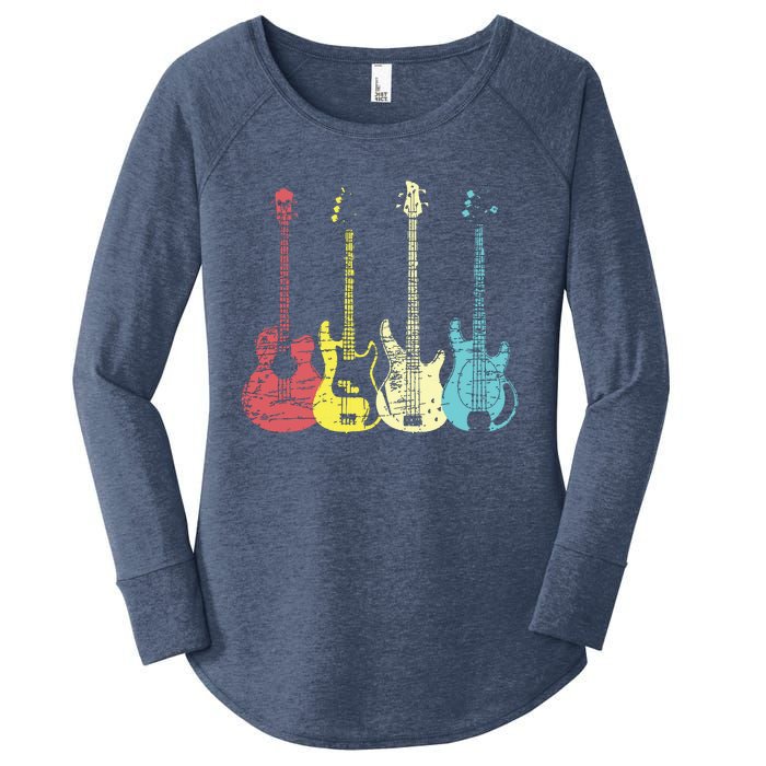 Bass Player Shirts Men Gift For Bass Guitar Player Bassist Women's Perfect Tri Tunic Long Sleeve Shirt