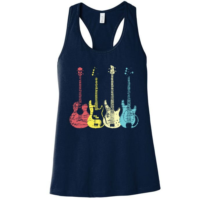 Bass Player Shirts Men Gift For Bass Guitar Player Bassist Women's Racerback Tank