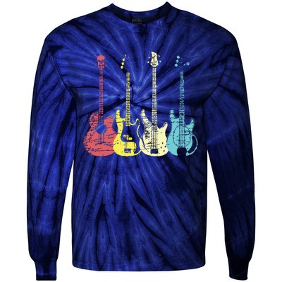 Bass Player Shirts Men Gift For Bass Guitar Player Bassist Tie-Dye Long Sleeve Shirt