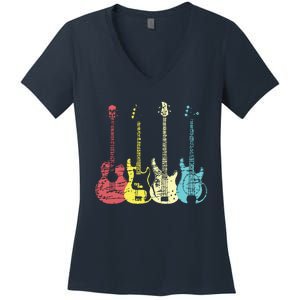 Bass Player Shirts Men Gift For Bass Guitar Player Bassist Women's V-Neck T-Shirt