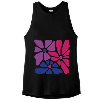 Bi Pride Subtle Bi Pride Ladies PosiCharge Tri-Blend Wicking Tank