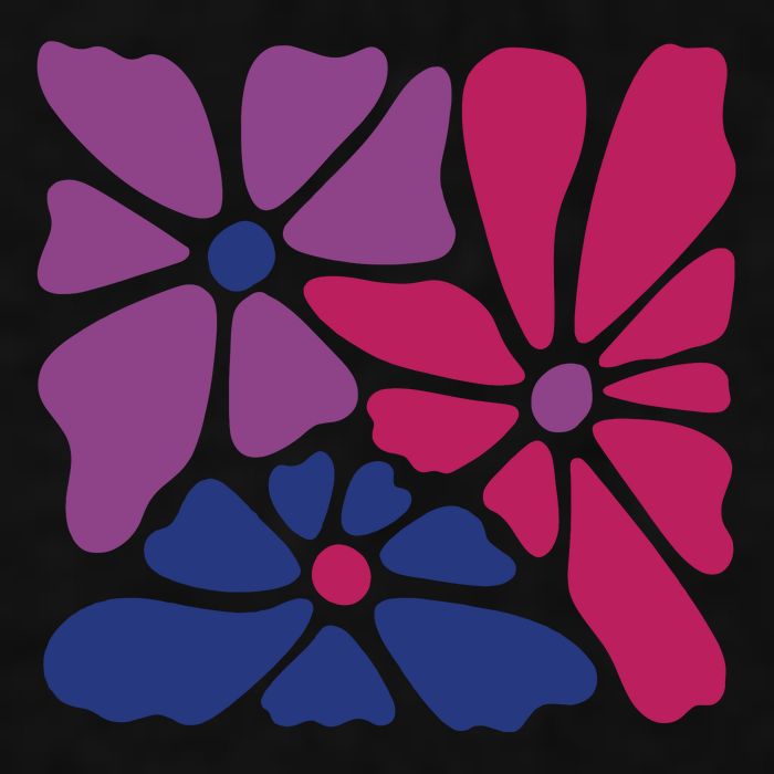 Bi Pride Subtle Bi Pride Ladies PosiCharge Tri-Blend Wicking Tank