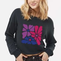 Bi Pride Subtle Bi Pride Cropped Pullover Crew