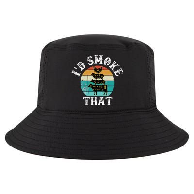 Bbq Party Smoker Chef Dad ID Smoke That Cool Comfort Performance Bucket Hat