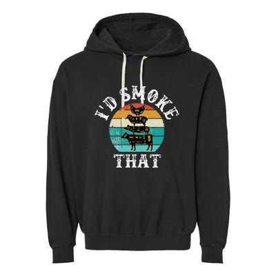 Bbq Party Smoker Chef Dad ID Smoke That Garment-Dyed Fleece Hoodie