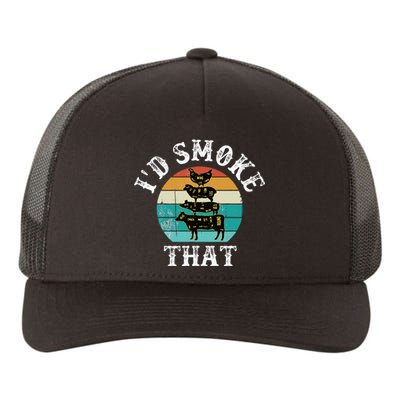 Bbq Party Smoker Chef Dad ID Smoke That Yupoong Adult 5-Panel Trucker Hat