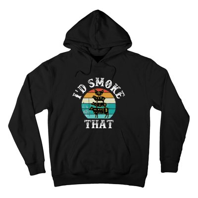 Bbq Party Smoker Chef Dad ID Smoke That Hoodie