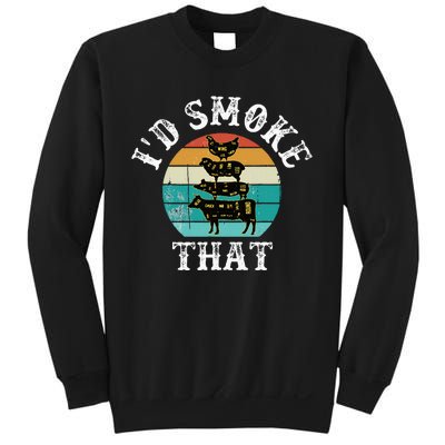 Bbq Party Smoker Chef Dad ID Smoke That Sweatshirt