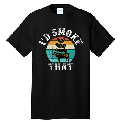 Bbq Party Smoker Chef Dad ID Smoke That Tall T-Shirt