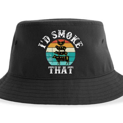 Bbq Party Smoker Chef Dad ID Smoke That Sustainable Bucket Hat