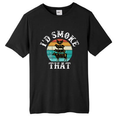 Bbq Party Smoker Chef Dad ID Smoke That Tall Fusion ChromaSoft Performance T-Shirt