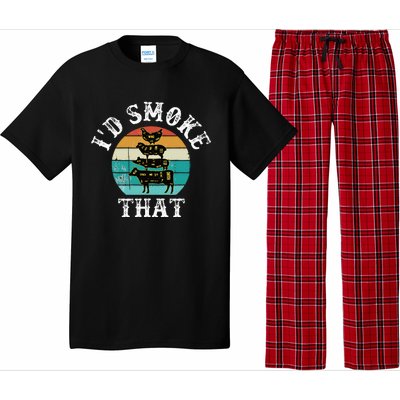 Bbq Party Smoker Chef Dad ID Smoke That Pajama Set