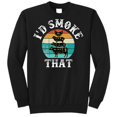 Bbq Party Smoker Chef Dad ID Smoke That Tall Sweatshirt