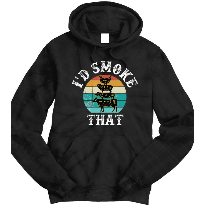 Bbq Party Smoker Chef Dad ID Smoke That Tie Dye Hoodie